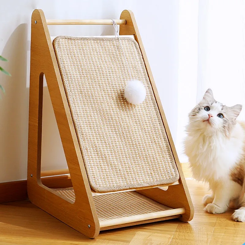 Rascador para gatos, marco de escalada para gatos, columna rascadora de Sisal para gatos, juguetes con garra, tablero rascador de madera, muebles protectores para sofá