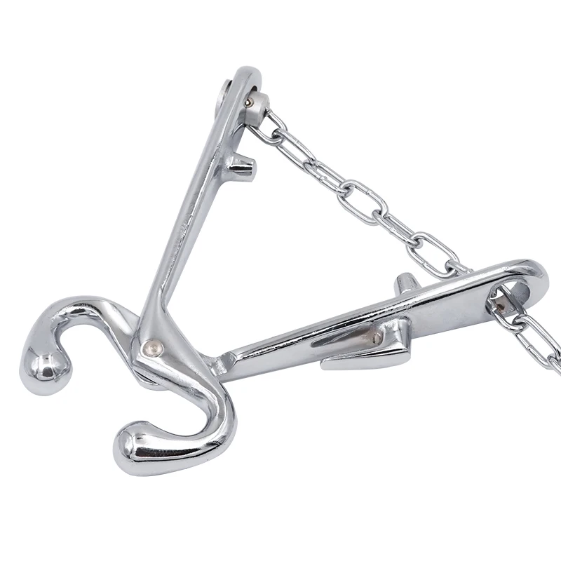 Alicates de punta de ganado con cadena, abrazadera de tracción de vaca de acero inoxidable, dispositivo de perforación de bovino fijo, herramienta de perforación, 1 piezas - imagen 4