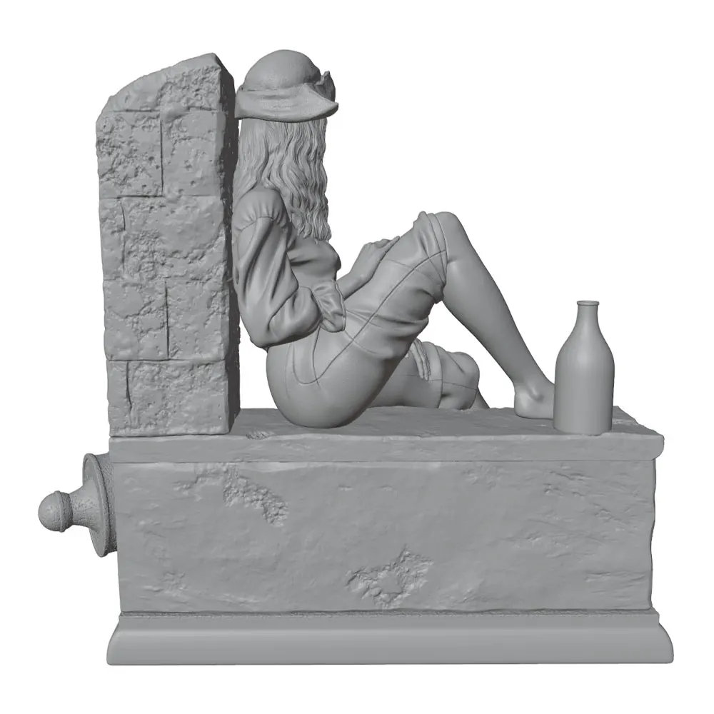 Figurita decorativa resina gris para jaula de pájaros - imagen 5