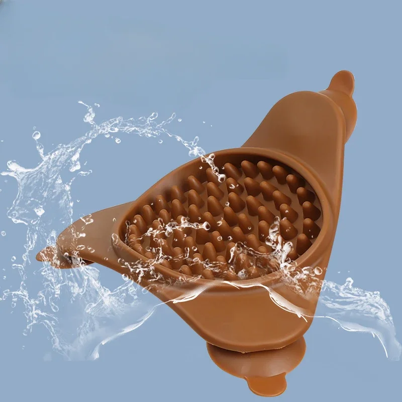 Cuenco de comida lenta para perros y gatos, ayuda para grasa, redondo saludable, antiasfixia, grueso y antideslizante, formas de varios colores, accesorios para perros - imagen 4