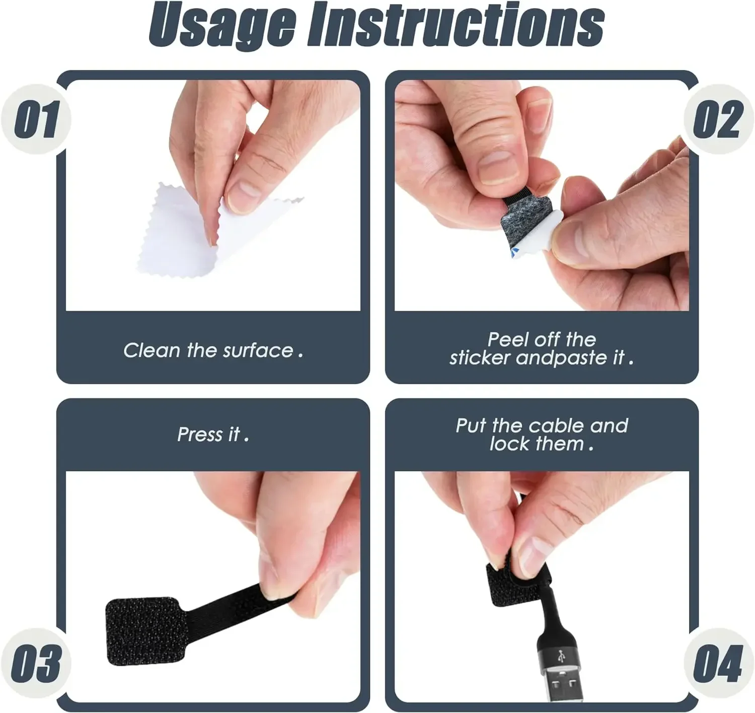 Organizador de cables Velcro para hogar - para gatos y perros - imagen 3