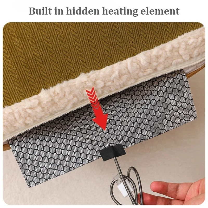 Casa calefactora para gatos, cama cálida para gatos de invierno, accesorios de interior, camas para cachorros, mascotas, gatitos, gatos, perros, casas para gatos, suministros - imagen 4