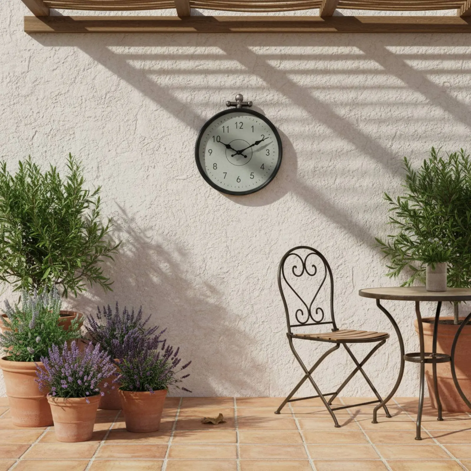 Reloj exterior impermeable para jardín: lectura fácil, perros y gatos - imagen 3