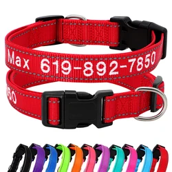Collar reflectante para perro – Placa identificativa bordada
