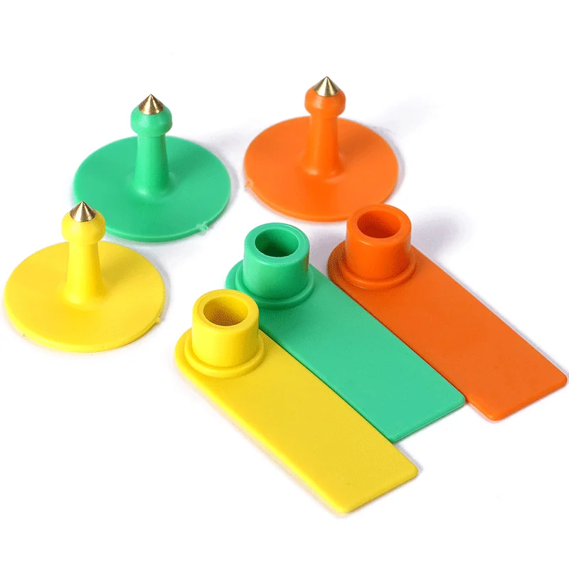 Etiquetas para las orejas de cabra y oveja sin número, pendientes con cabeza de cobre para escribir láser, etiqueta para la oreja de identificación de animales de granja, 100 Uds. - imagen 3