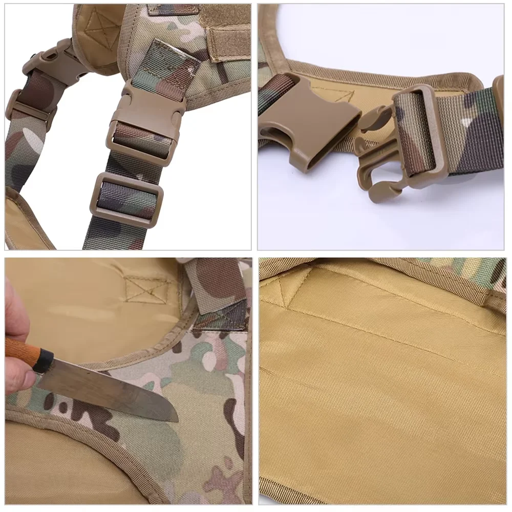 Chaleco táctico militar para perros con correa, sin extracción, ajustable para perros medianos/grandes, mango de Control para entrenamiento y paseos - imagen 4