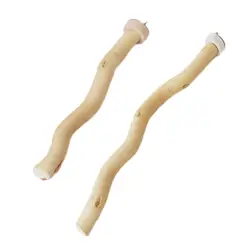 Percha de madera natural para pájaros – Trepa y afila garras