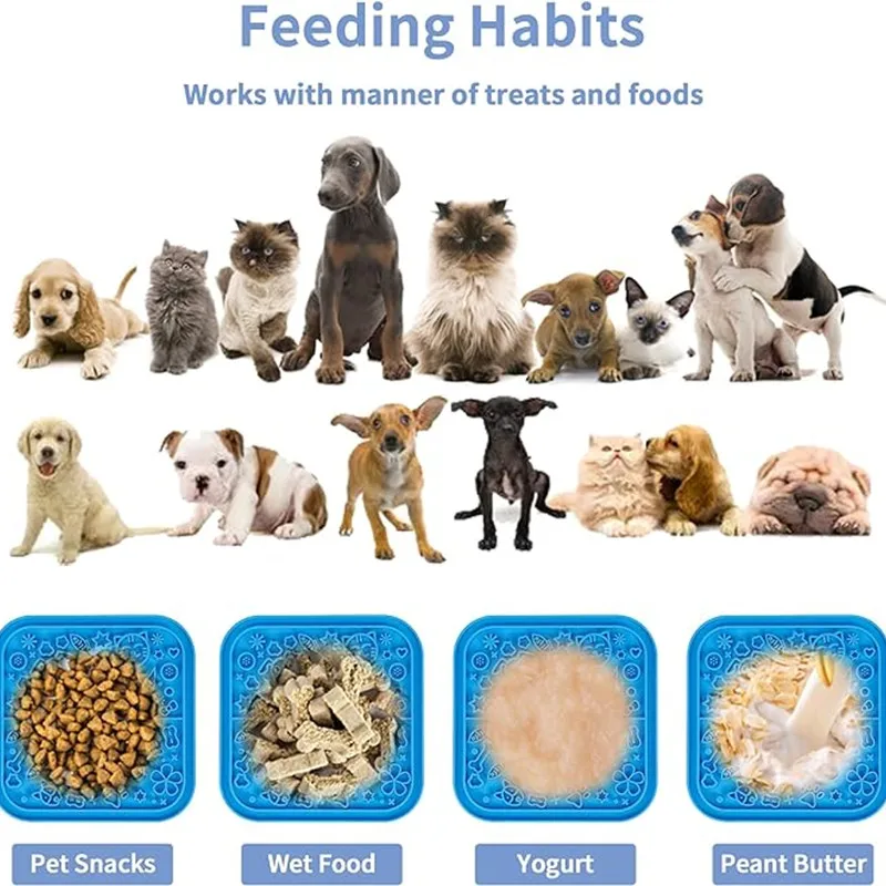 Alfombrilla de silicona para lamer comida lenta para mascotas, cuenco de comida antiasfixia con forma de dibujos animados, esterilla para pérdida de peso para gatos y perros - imagen 2