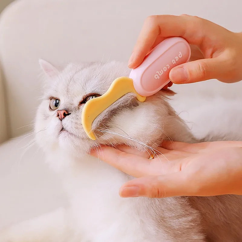 Peine para perros, peines densos, cepillo para gatos, removedor de pelo plegable para mascotas, Mini peine para la cara, cepillo de limpieza para perros, peines de masaje para gatos, peines para el cuidado de mascotas - imagen 3