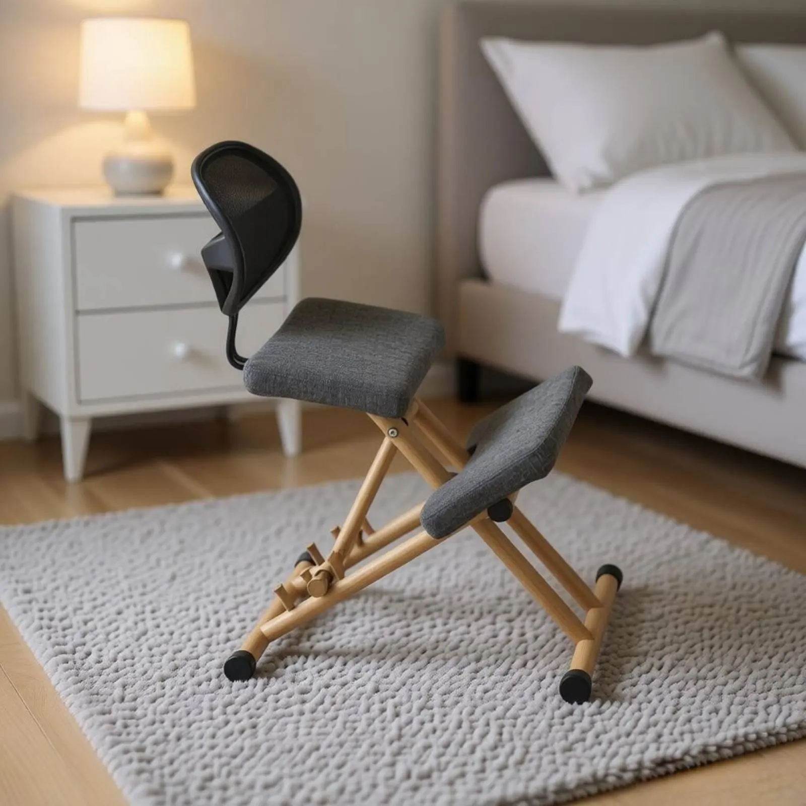 Silla ergonómica para rodillas con acolchado grueso y regulable altura - imagen 2