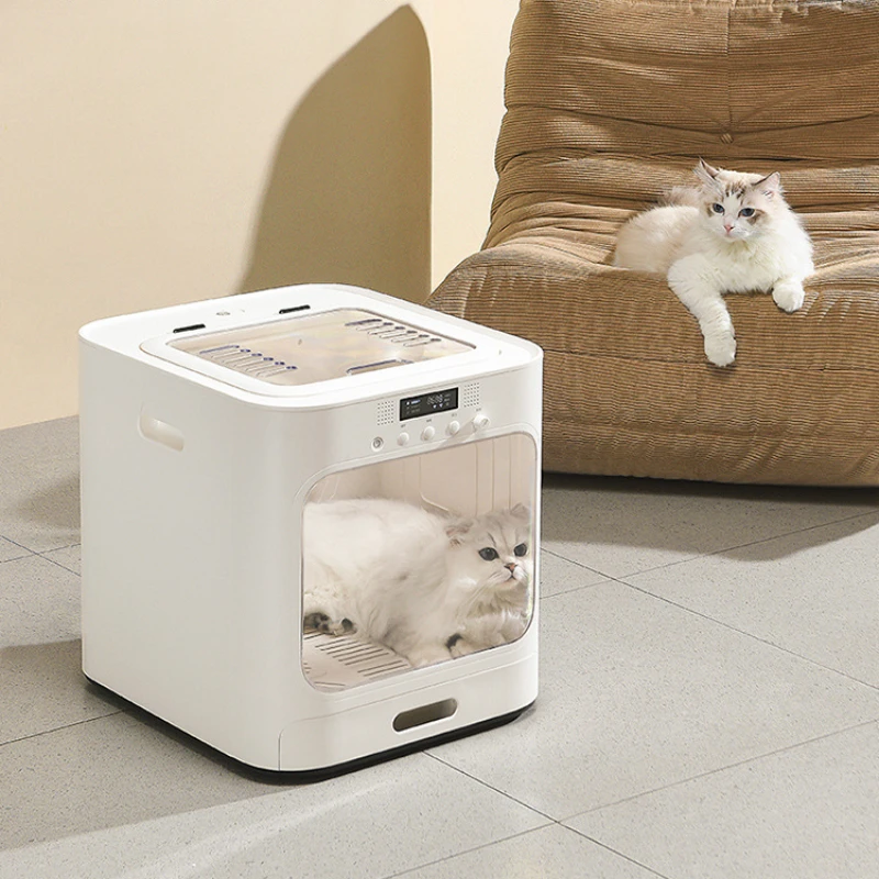 Soporte para el cuidado de mascotas, secador de pelo para perros, completamente automático y portátil, caja de secado para mascotas, suministros de viaje para cachorros, 2 en 1 - imagen 4