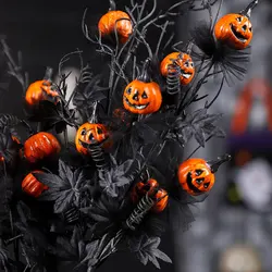 Nuevo ramo de puntadas de calabaza, decoración de Halloween, adornos para el hogar, puntadas de maceta de Terror, decoración del hogar