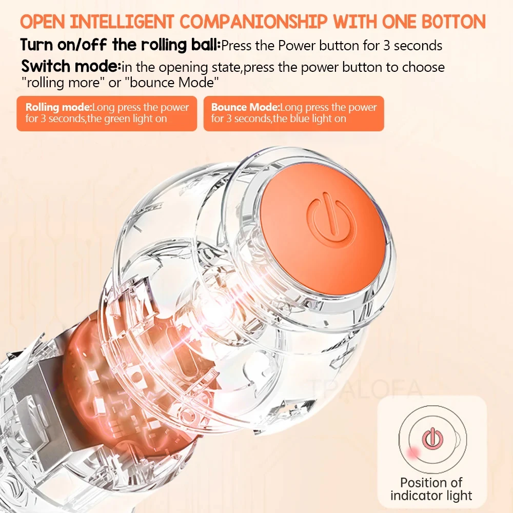 Juguetes de pelota rodante para gatos inteligentes, juguetes recargables para gatos, pelota de movimiento, juguetes para gatitos, juguetes interactivos para interiores - imagen 5