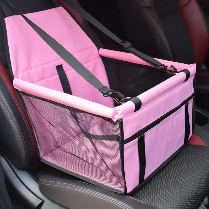 Bolsa para asiento de coche para mascotas, accesorios de viaje de grosor doble, bolsas colgantes de malla, suministros plegables para mascotas, estera impermeable para perros, manta de seguridad - imagen 5
