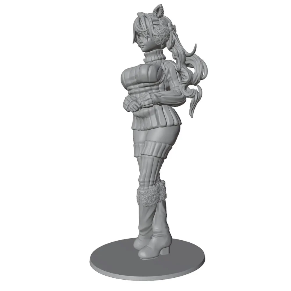 Kit miniatura figura con orejas de gato 1/24 – DIY sin pintar - imagen 2