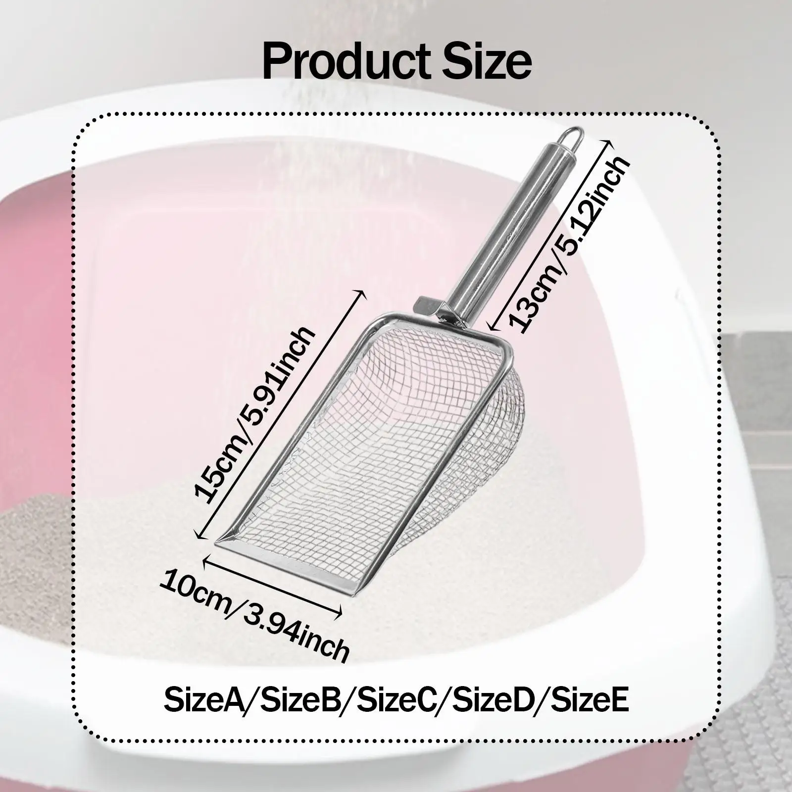 Cat Litter Scooper Mesh Convenient Heavy Duty Premium Stainless Steel Cleaner Sifting Sand Versatile Pet Sifter