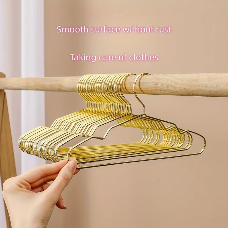 10 Uds. Percha dorada para mascotas para abrigos, trajes, pantalones y chaquetas, perchas duraderas para ropa para el hogar - imagen 3