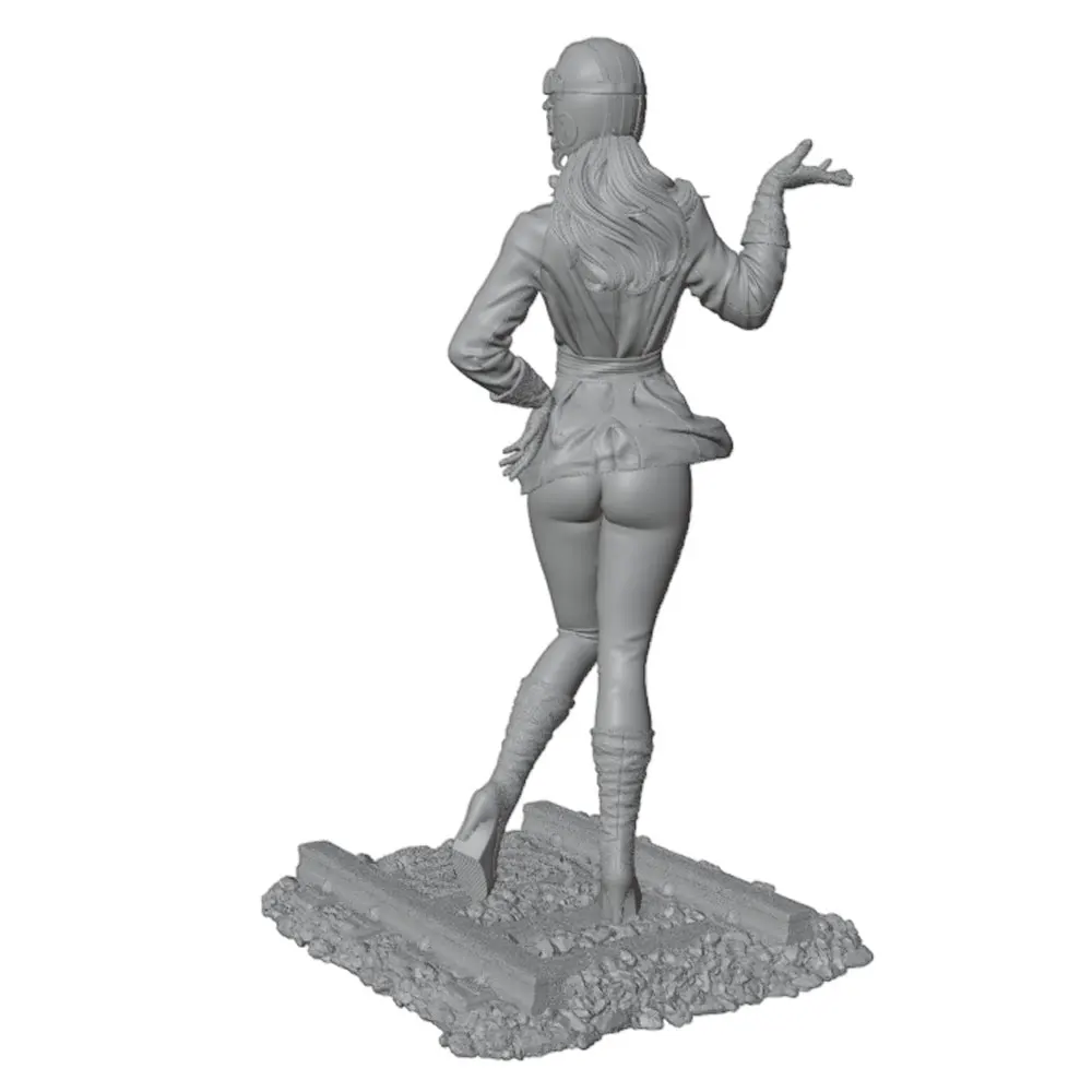 Figura de piloto 1/24 en resina sin pintar 75 mm para rol y coleccion - imagen 4