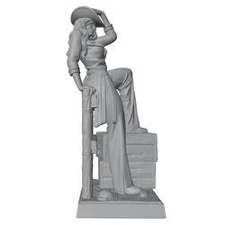 Figurita vaquera de resina decorativa para perros y gatos