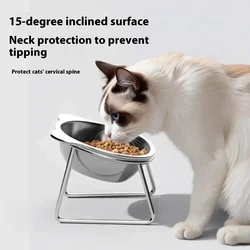 Alimentador elevado ecológico para cuencos de gato acero inoxidable