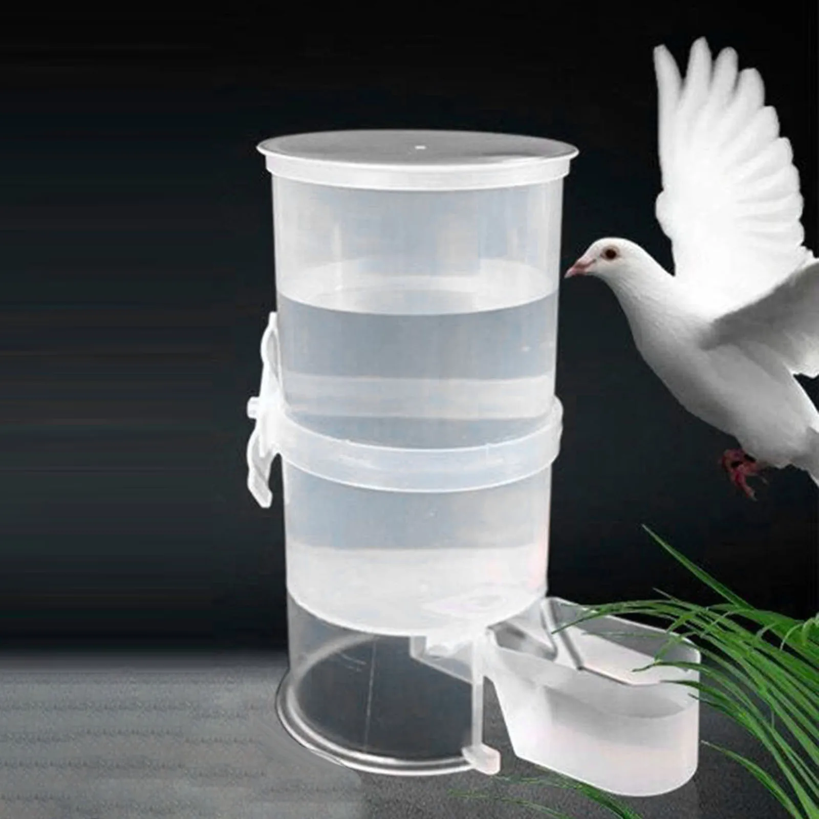 Dispensador automático de agua para pájaros, portabotellas de PVC para pájaros, accesorios para Lovebirds, Conure, Paloma, cacatúa, suministros para pájaros