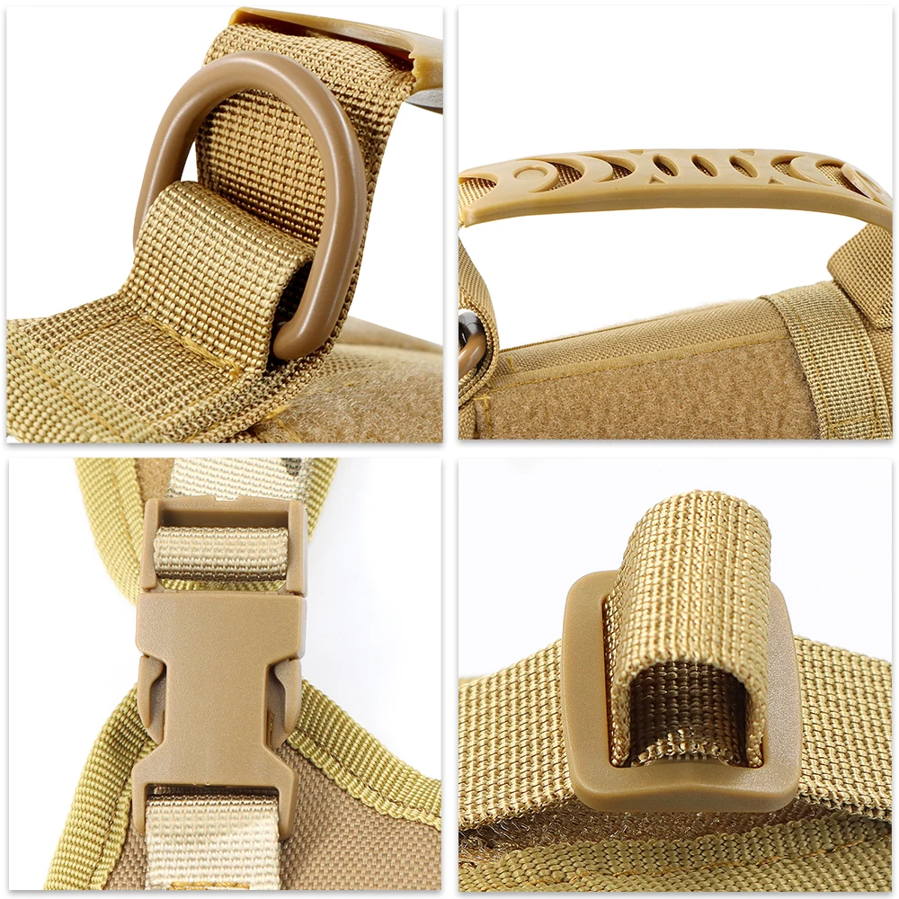 Arnés táctico para gatos con 2 parches, correas para chaleco para cachorros y perros pequeños con asa, entrenamiento de trabajo, accesorios ajustables para mascotas - imagen 4