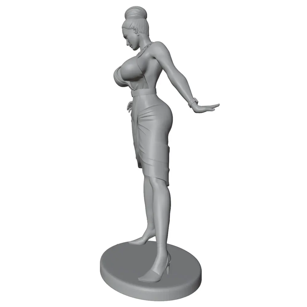 Figura miniatura 1/24 en resina - kit DIY gris, sin montar ni pintar - imagen 2
