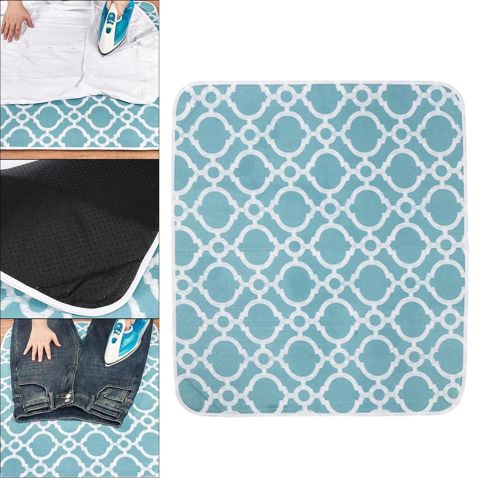 Ironing Blanket Lightweight Foldable with Magnet Waterproof Non-slip Hot Protection Pad Ironing Table Cover for Cabinet Home