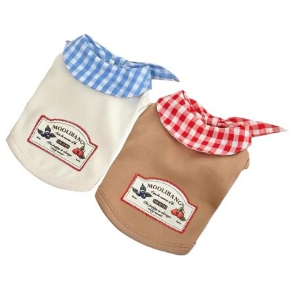 Elementos esenciales para mascotas de primavera/verano: camiseta sin mangas con cuello a cuadros y camisa con base de peluche suave, imprescindible tener ropa para perros pequeños - imagen 5