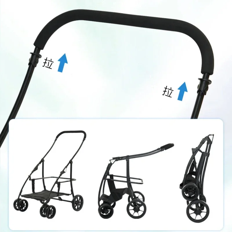 Cochecito para mascotas Corgi, coche para perros medianos y grandes, cochecito plegable ligero para perros y gatos, carritos para mascotas - imagen 4