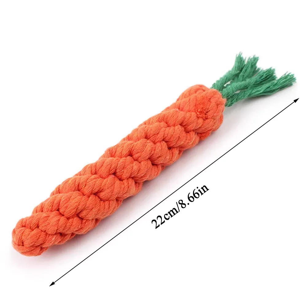 Juguete dental de cuerda con forma de zanahoria para perros - imagen 5