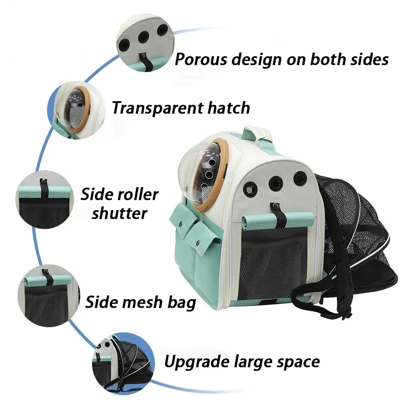 Mochila GRANDE PARA TRANSPORTAR gatos al aire libre, bolsa de viaje portátil extensible, bolsas plegables de lona, lindos suministros para mascotas - imagen 2