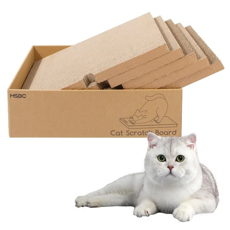 Tablero rascador de papel corrugado para gatos con núcleo de repuesto, muebles para mascotas, rascadores de nido para cachorros y gatitos, suministros para moler patas - imagen 4