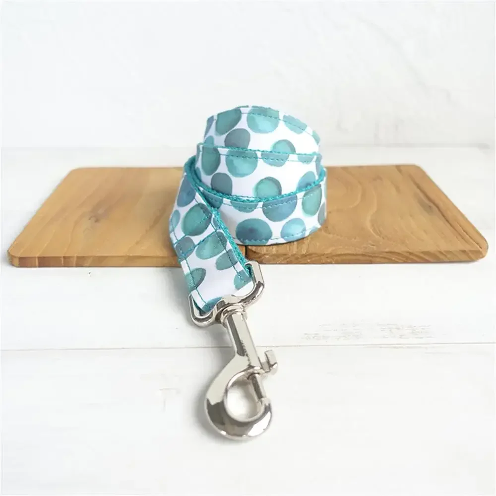 Collar personalizado para mascotas, placa con nombre personalizada, etiqueta de identificación, collares ajustables para perros y gatos con burbujas amarillas y azules, correa de plomo - imagen 3