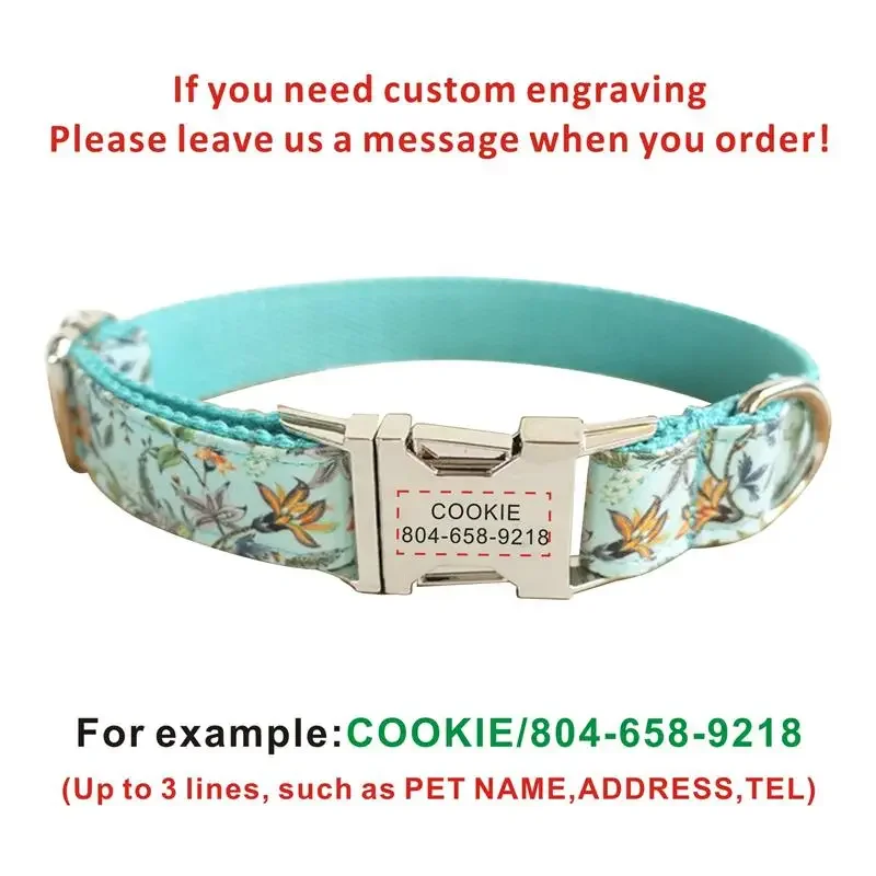 Collar personalizado para perro con margarita y grabado gratis - imagen 4