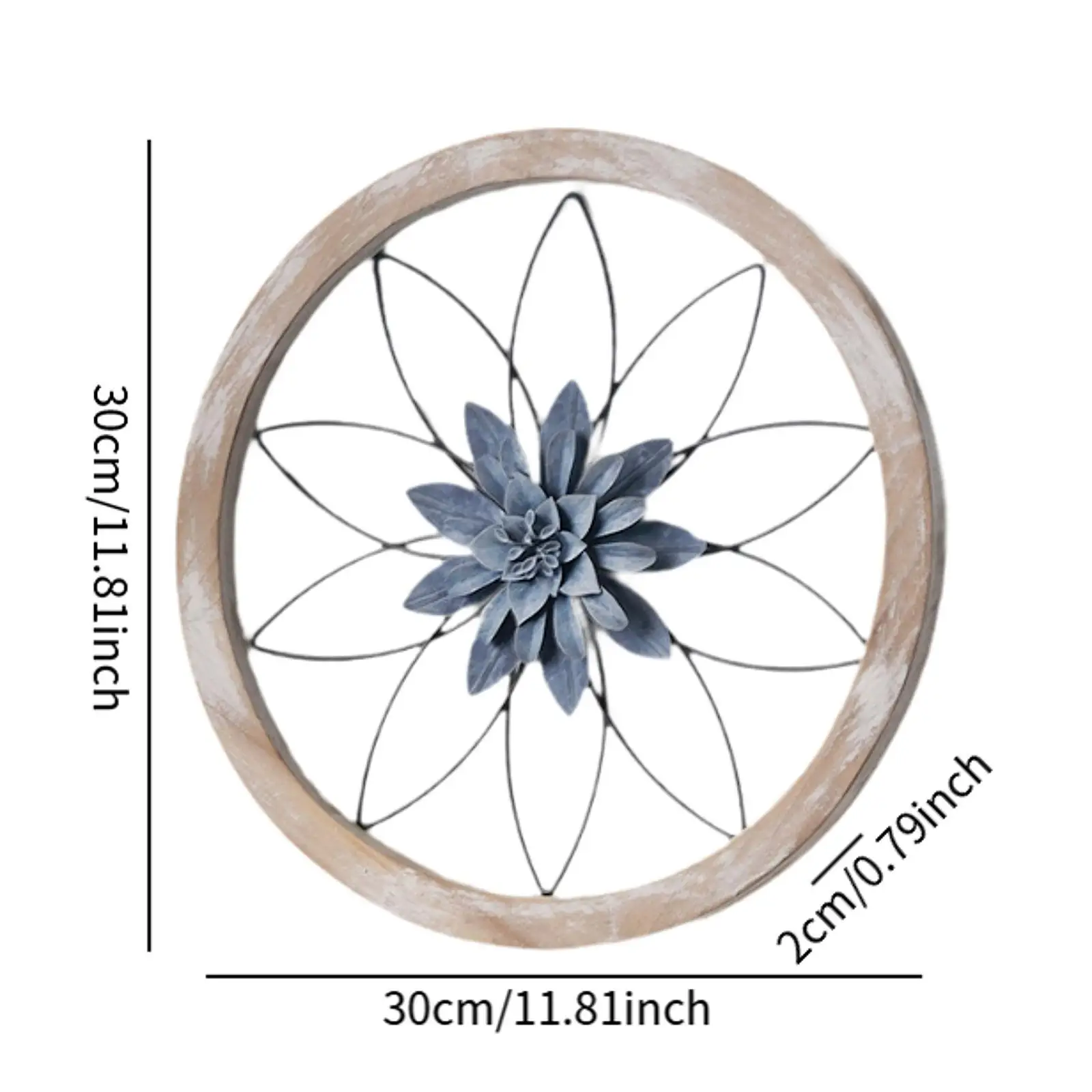 Flower Metal Wall Art Decor Decorative Wall Hanging Decoration Iron Art Decor for Dining Room Office Bedroom Living Room Home