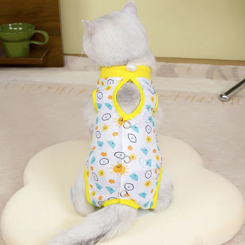 Ropa de malla para perros, mono envuelto, pijamas para perros pequeños Shih Tzu, ropa de verano para cachorros, chándal de recuperación, mono para cachorros - imagen 5