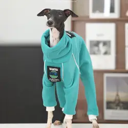 Jersey térmico de felpa azul para perros Galgo Italiano y Whippet