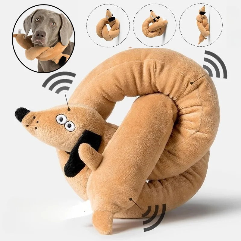 Juguete de peluche para mascotas, almohada larga de alta calidad, juguetes de peluche suaves para perros, sonido resistente a mordeduras, cachorro, salchicha chirriante, suministros de juguetes para perros