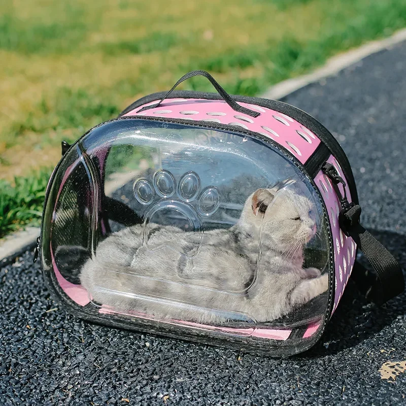 Bolsa para gatos, mochila escolar portátil totalmente transparente para mascotas, bolsa espacial portátil para transporte de mascotas - imagen 2