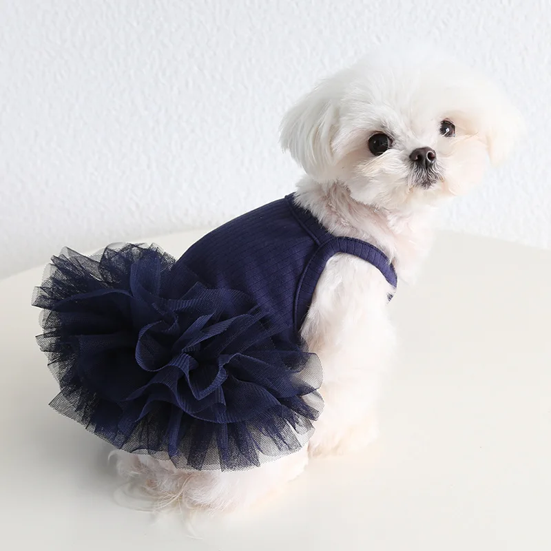 Falda elegante abombada para mascotas, falda de baile para perros, nuevo vestido de tirantes para perros, ropa para gatos, ropa para mascotas, falda inferior bonita - imagen 5