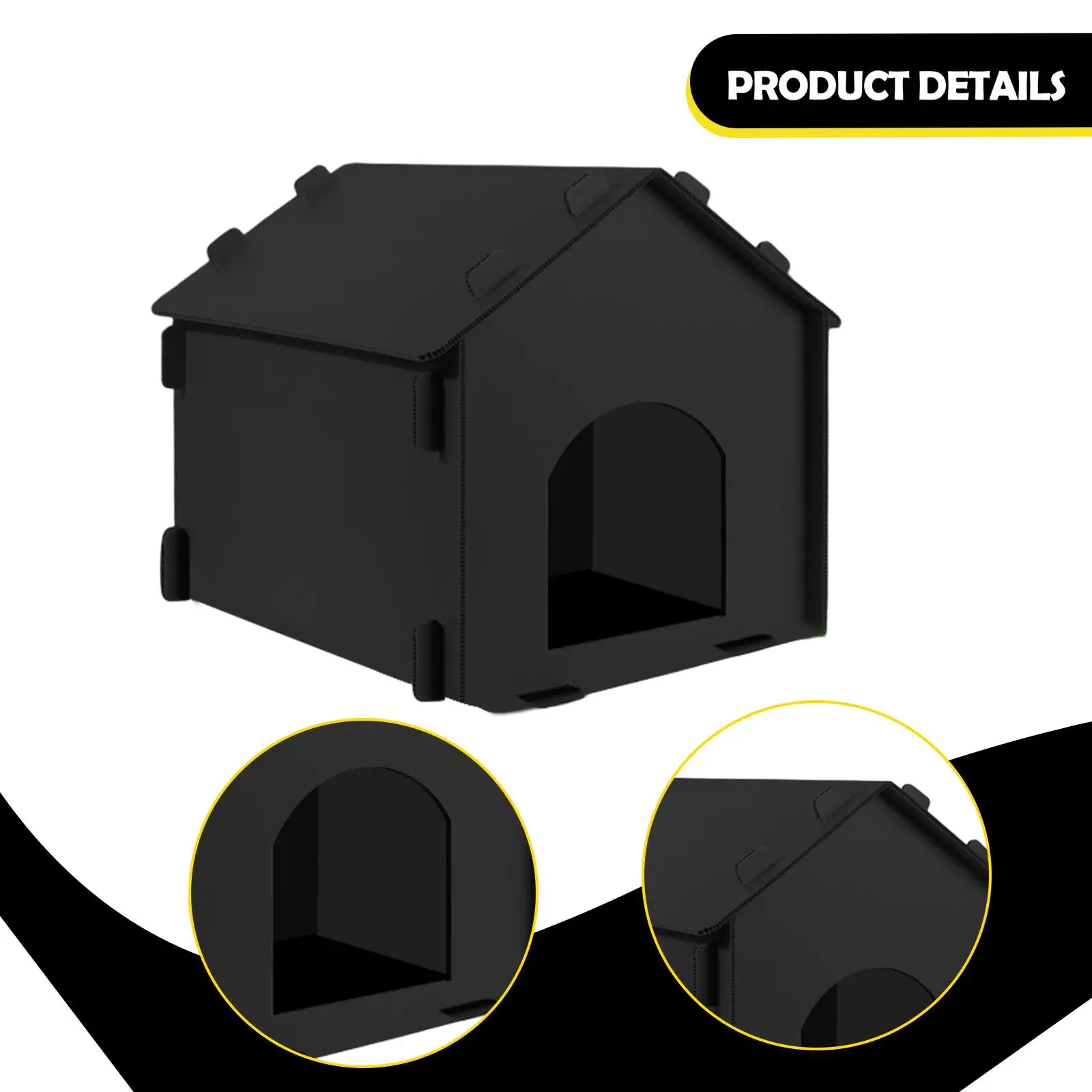 Chicken Nesting House Versatile Use Single Sturdy Egg Laying Nest Box Chicken House for Hens Farming Black