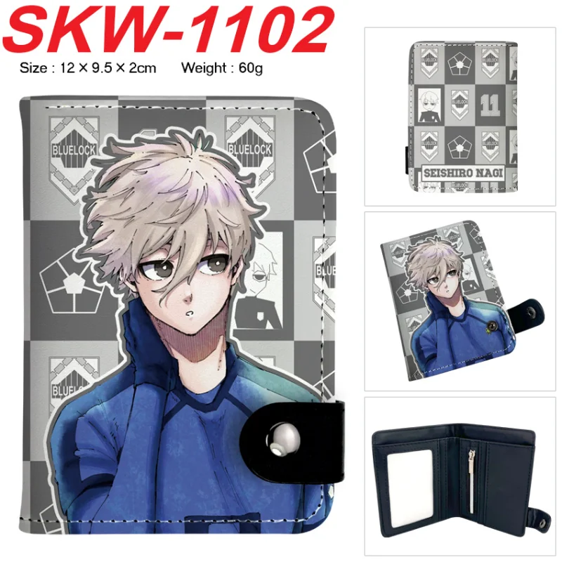 Monedero pequeño estilo anime Blue Lock para fans – Diseño compacto con botones