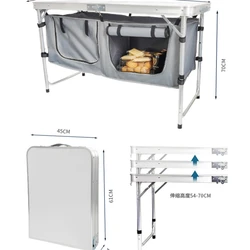 Mesa plegable de exterior - Ideal para jardín y camping