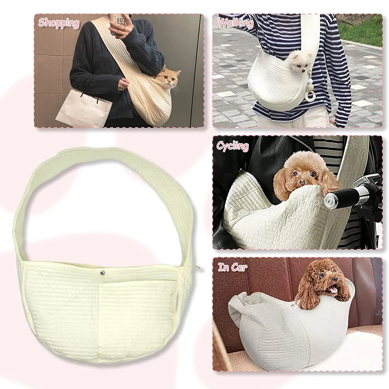 Benepaw-portabidones de mano libre para perros pequeños, correa ajustable segura para gatos y cachorros, cómoda bolsa de transporte para mascotas para viajes al aire libre - imagen 2
