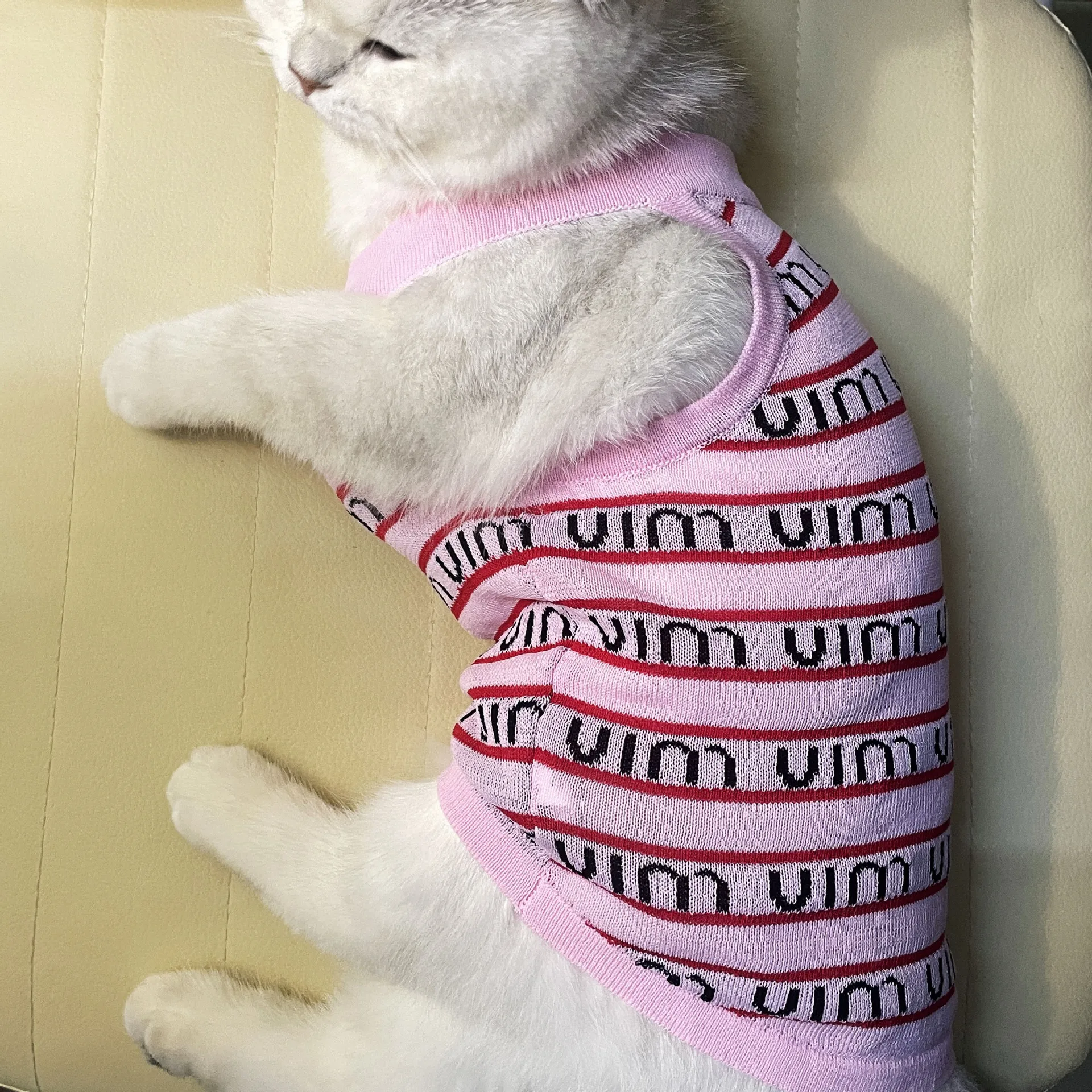 Chaleco fino para perro, chaqueta rosa para gato, Bichon Teddy, ropa transpirable, ropa de punto a la moda, suministros para mascotas, accesorios para primavera y verano - imagen 5