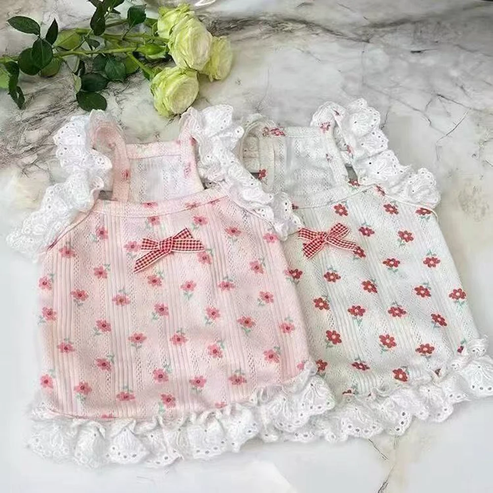 Chaleco con lazo para perros Bichón – Vestido floral para gatos - imagen 5