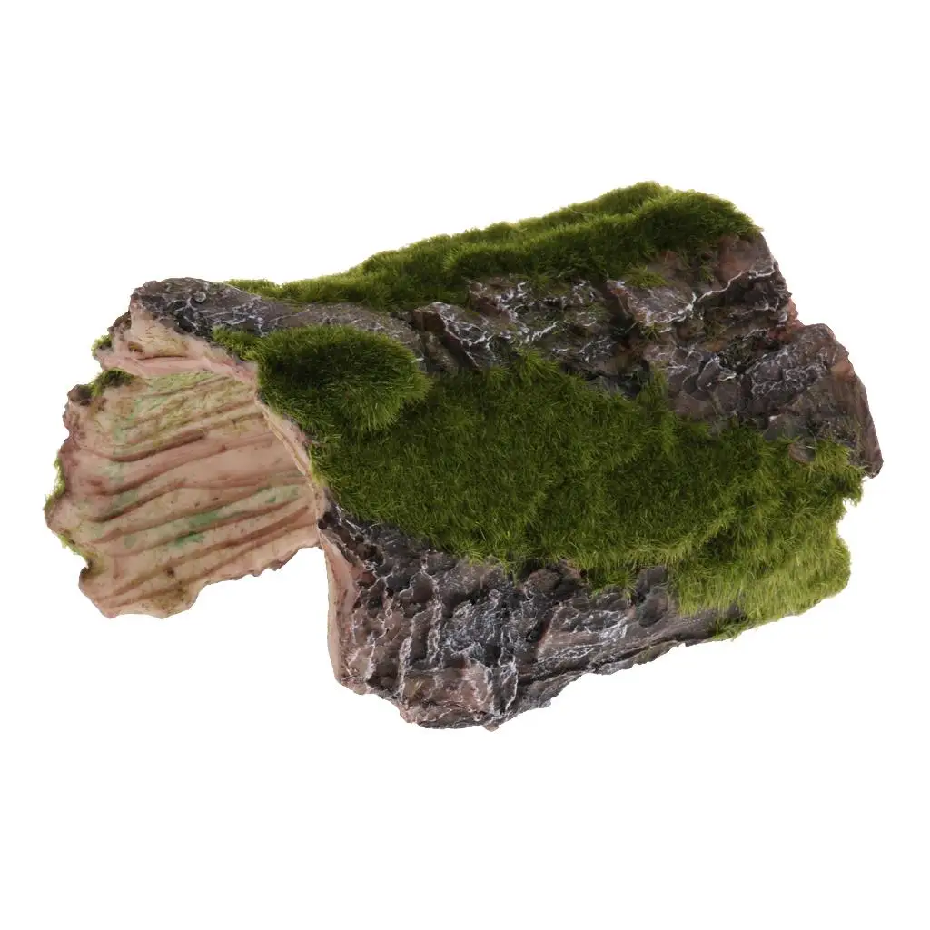Resin Tree Bark Bends Reptile Hides Cave Reptile Vivarium Decor for Home