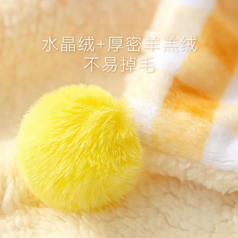 Cojín para mascotas, manta cálida de otoño e invierno, cojín para gatos, alfombra a cuadros, colcha de franela para perros pequeños - imagen 3