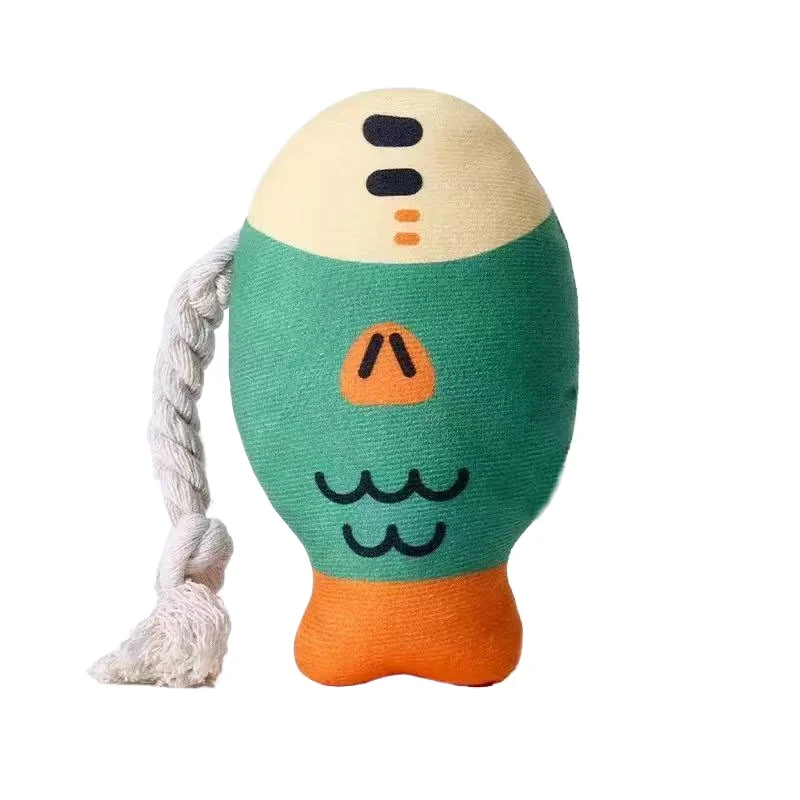 Juguete chirriante para perros, simulación de pez fathead, juguete masticable para limpieza de dientes y alivio del aburrimiento, juguete duradero para juegos de mascotas